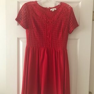 Red laced dress